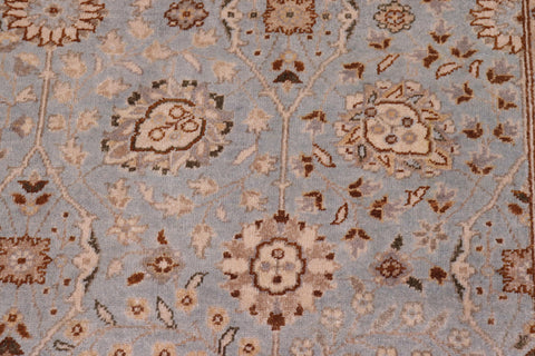handmade Traditional Design Lt. Blue Tan Hand Knotted RECTANGLE 100% WOOL area rug 6' x 9'