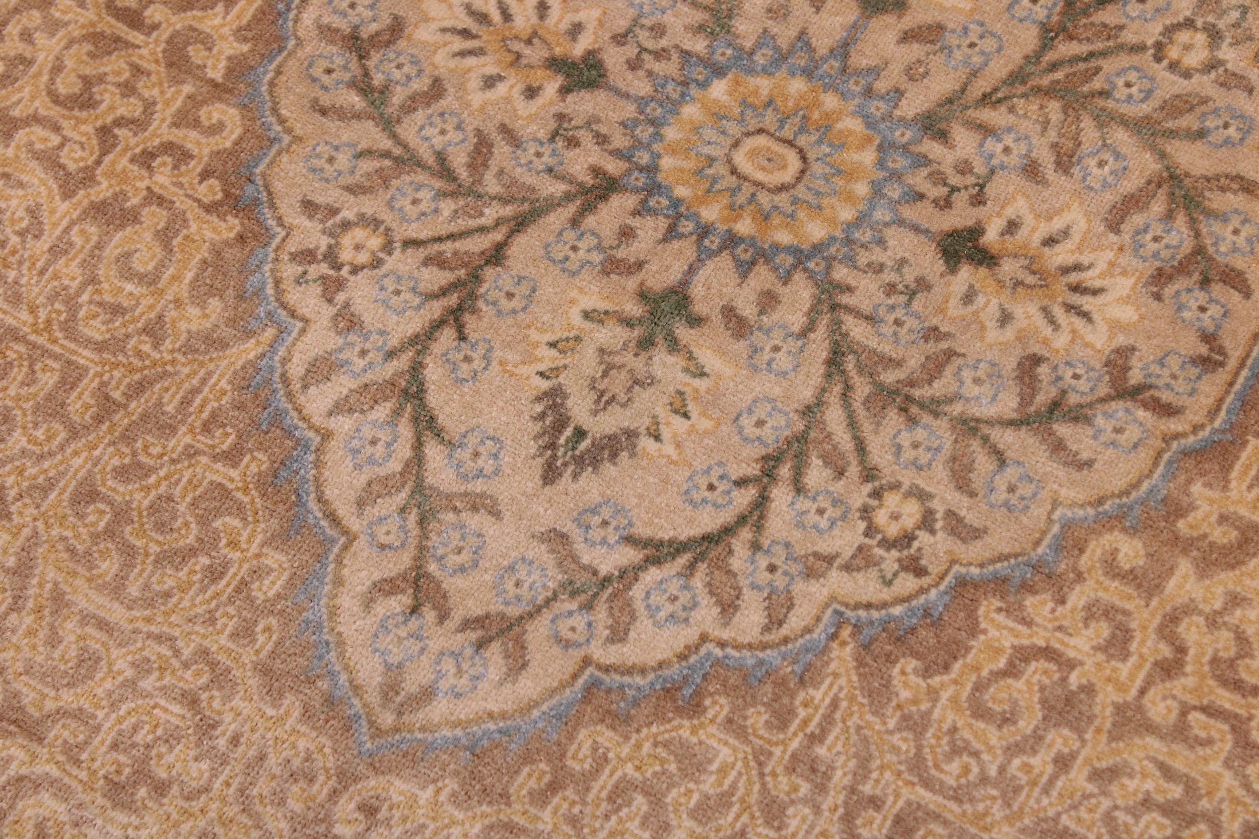 handmade Traditional  Lt. Blue Lt. Blue Hand Knotted RECTANGLE 100% WOOL area rug 6' x 9'