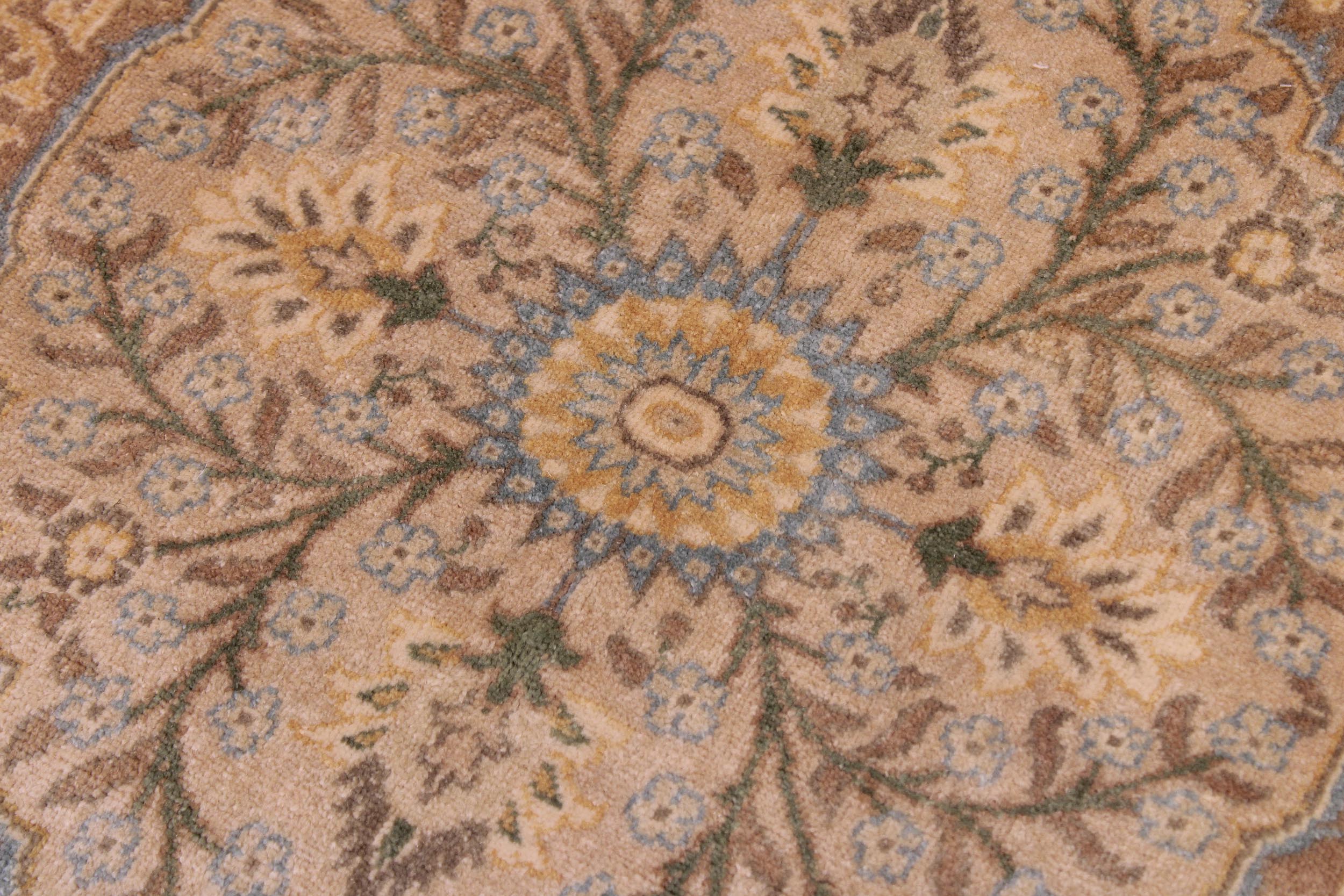 handmade Traditional  Lt. Blue Lt. Blue Hand Knotted RECTANGLE 100% WOOL area rug 6' x 9'
