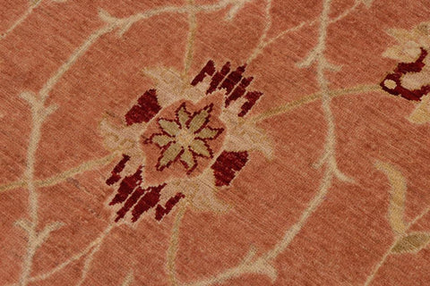 handmade Traditional Kafkaz Peach Tan Hand Knotted RECTANGLE 100% WOOL area rug 9X12