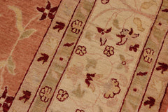 handmade Traditional Kafkaz Peach Tan Hand Knotted RECTANGLE 100% WOOL area rug 9X12