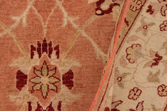 handmade Traditional Kafkaz Peach Tan Hand Knotted RECTANGLE 100% WOOL area rug 9X12