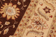 handmade Traditional Kafkaz Brown Beige Hand Knotted RECTANGLE 100% WOOL area rug 8X10