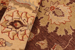 handmade Traditional Kafkaz Brown Beige Hand Knotted RECTANGLE 100% WOOL area rug 8X10