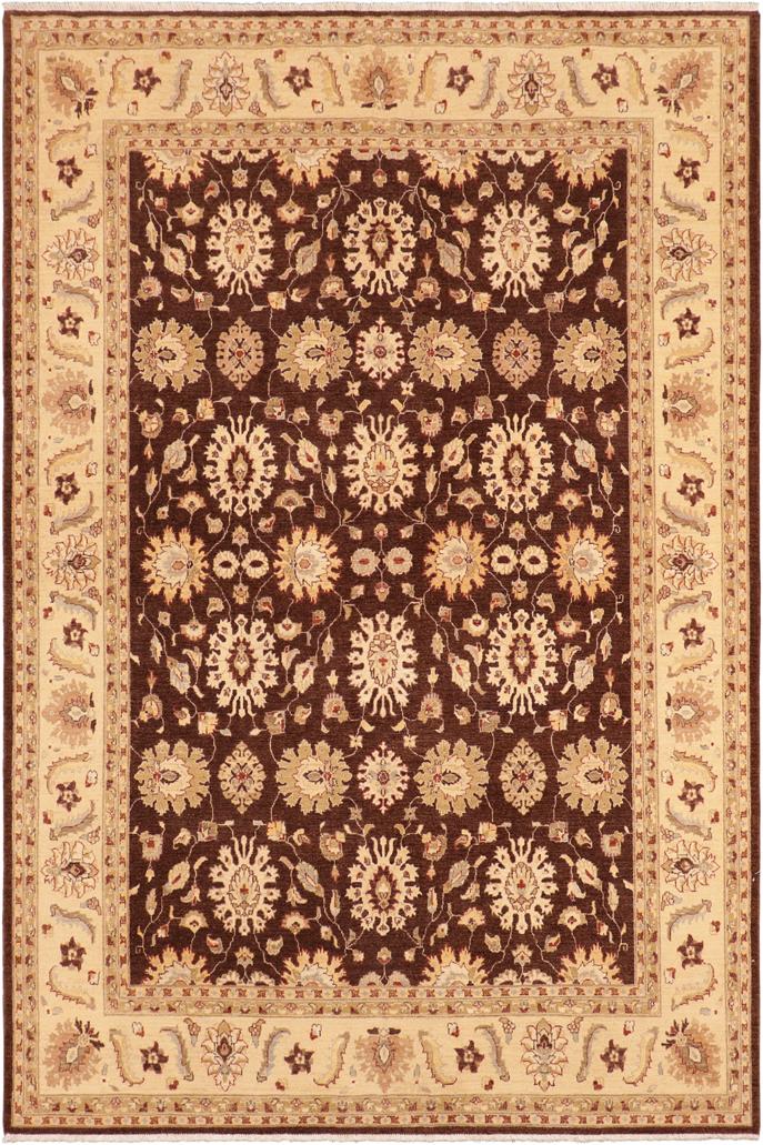 handmade Traditional Kafkaz Brown Beige Hand Knotted RECTANGLE 100% WOOL area rug 8X10