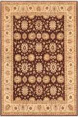 handmade Traditional Kafkaz Brown Beige Hand Knotted RECTANGLE 100% WOOL area rug 8X10