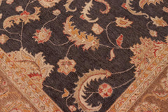 handmade Traditional Kafkaz Charcoal Lt. Brown Hand Knotted RECTANGLE 100% WOOL area rug 8X10