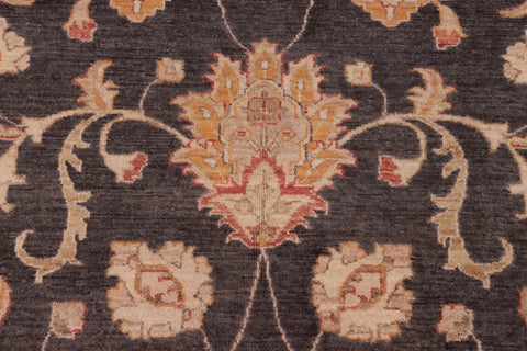 handmade Traditional Kafkaz Charcoal Lt. Brown Hand Knotted RECTANGLE 100% WOOL area rug 8x10