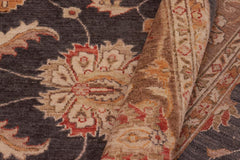 handmade Traditional Kafkaz Charcoal Lt. Brown Hand Knotted RECTANGLE 100% WOOL area rug 8X10