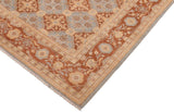 handmade Transitional Kafkaz Lt. Blue Brown Hand Knotted RECTANGLE 100% WOOL area rug 8 x 10