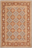 handmade Transitional Kafkaz Lt. Blue Brown Hand Knotted RECTANGLE 100% WOOL area rug 8 x 10
