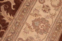 handmade Traditional Kafkaz Brown Beige Hand Knotted RECTANGLE 100% WOOL area rug 8X10