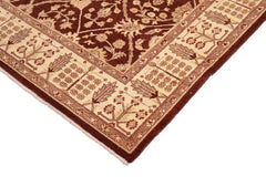 handmade Traditional Kafkaz Brown Ivory Hand Knotted RECTANGLE 100% WOOL area rug 8X11