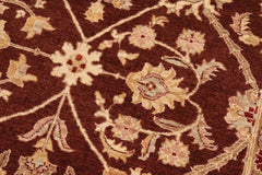 handmade Traditional Kafkaz Brown Ivory Hand Knotted RECTANGLE 100% WOOL area rug 8X11