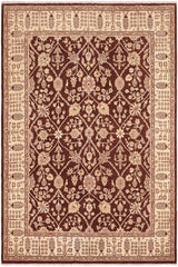 handmade Traditional Kafkaz Brown Ivory Hand Knotted RECTANGLE 100% WOOL area rug 8X11