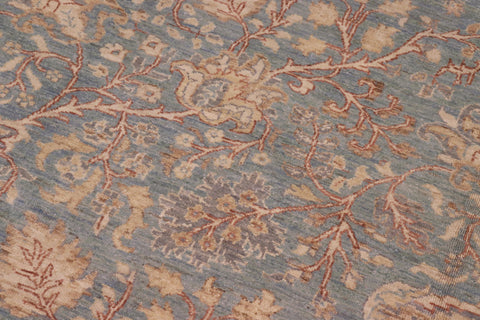 handmade Transitional Kafkaz Lt. Blue Lt. Gray Hand Knotted RECTANGLE 100% WOOL area rug 8' x 10'