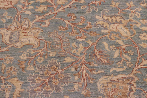 handmade Transitional Kafkaz Lt. Blue Lt. Gray Hand Knotted RECTANGLE 100% WOOL area rug 8' x 10'