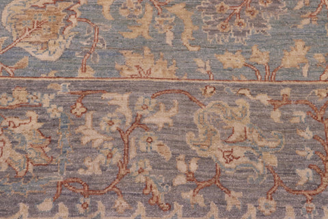 handmade Transitional Kafkaz Lt. Blue Lt. Gray Hand Knotted RECTANGLE 100% WOOL area rug 8' x 10'