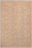 handmade Transitional Kafkaz Lt. Blue Lt. Gray Hand Knotted RECTANGLE 100% WOOL area rug 8 x 10