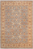 Classic Ziegler Ricky Blue/Beige Wool Rug - 7'0'' x 9'10''