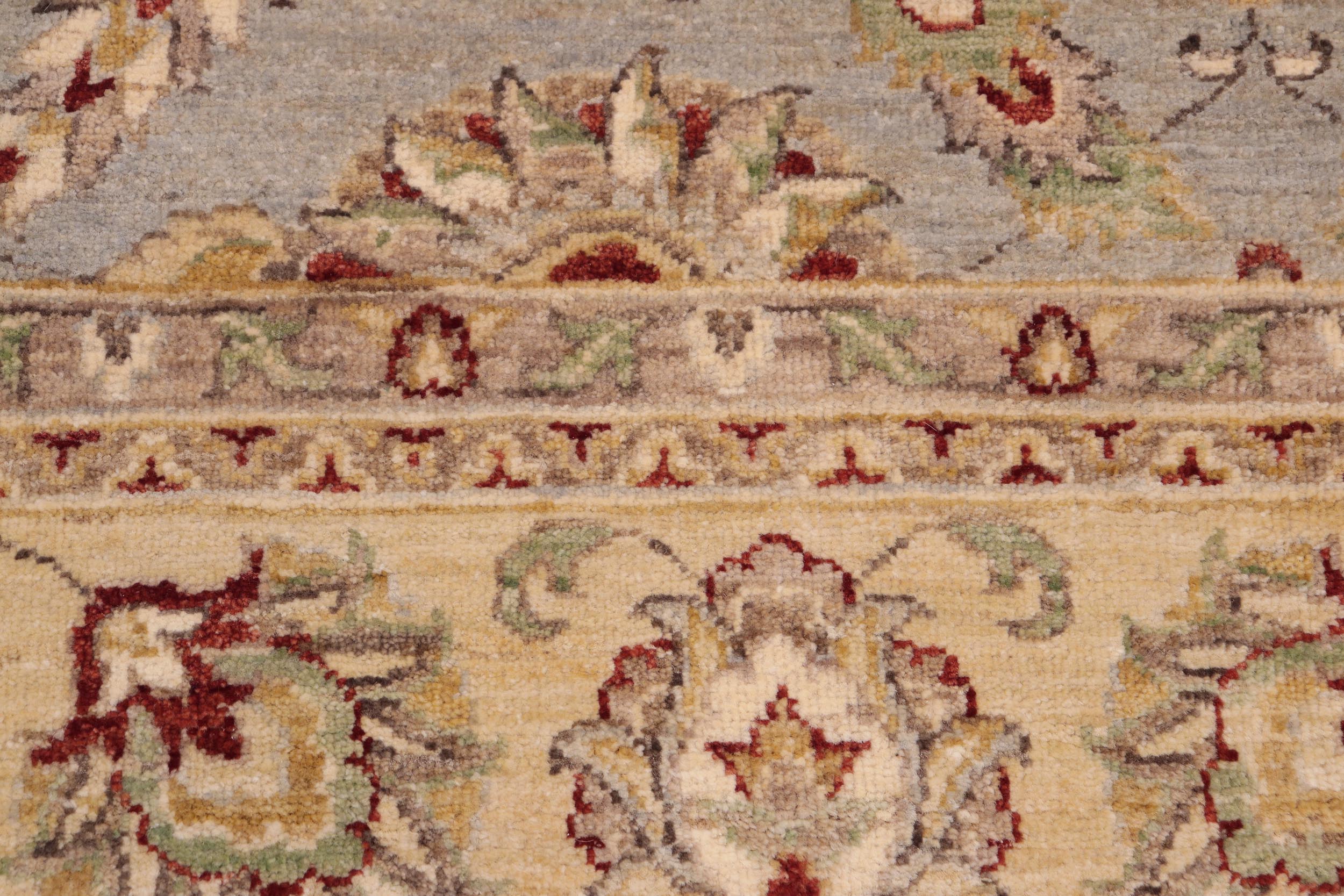 handmade Transitional Kafkaz Blue Beige Hand Knotted RECTANGLE 100% WOOL area rug 7' x 10'