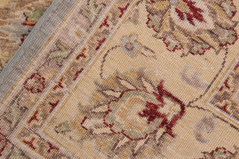 handmade Transitional Kafkaz Blue Beige Hand Knotted RECTANGLE 100% WOOL area rug 7' x 10'