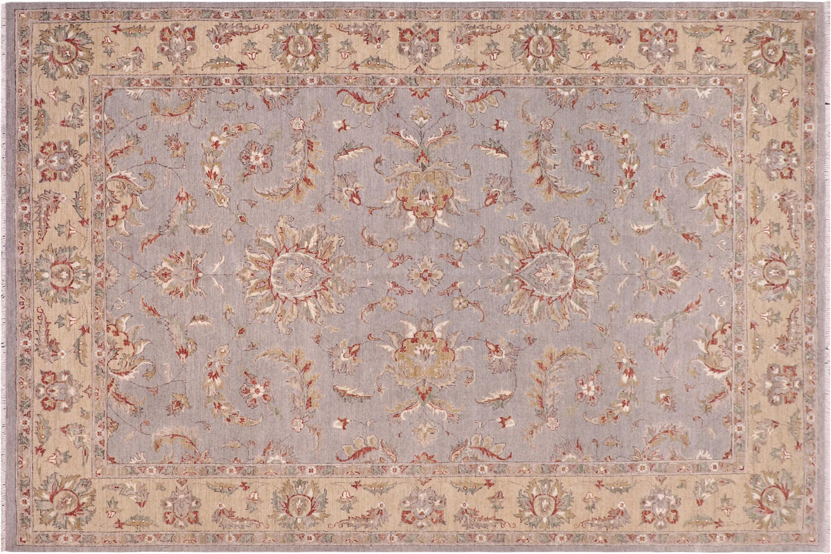 handmade Traditional Kafkaz Lt. Gray Gold Hand Knotted RECTANGLE 100% WOOL area rug 8x10