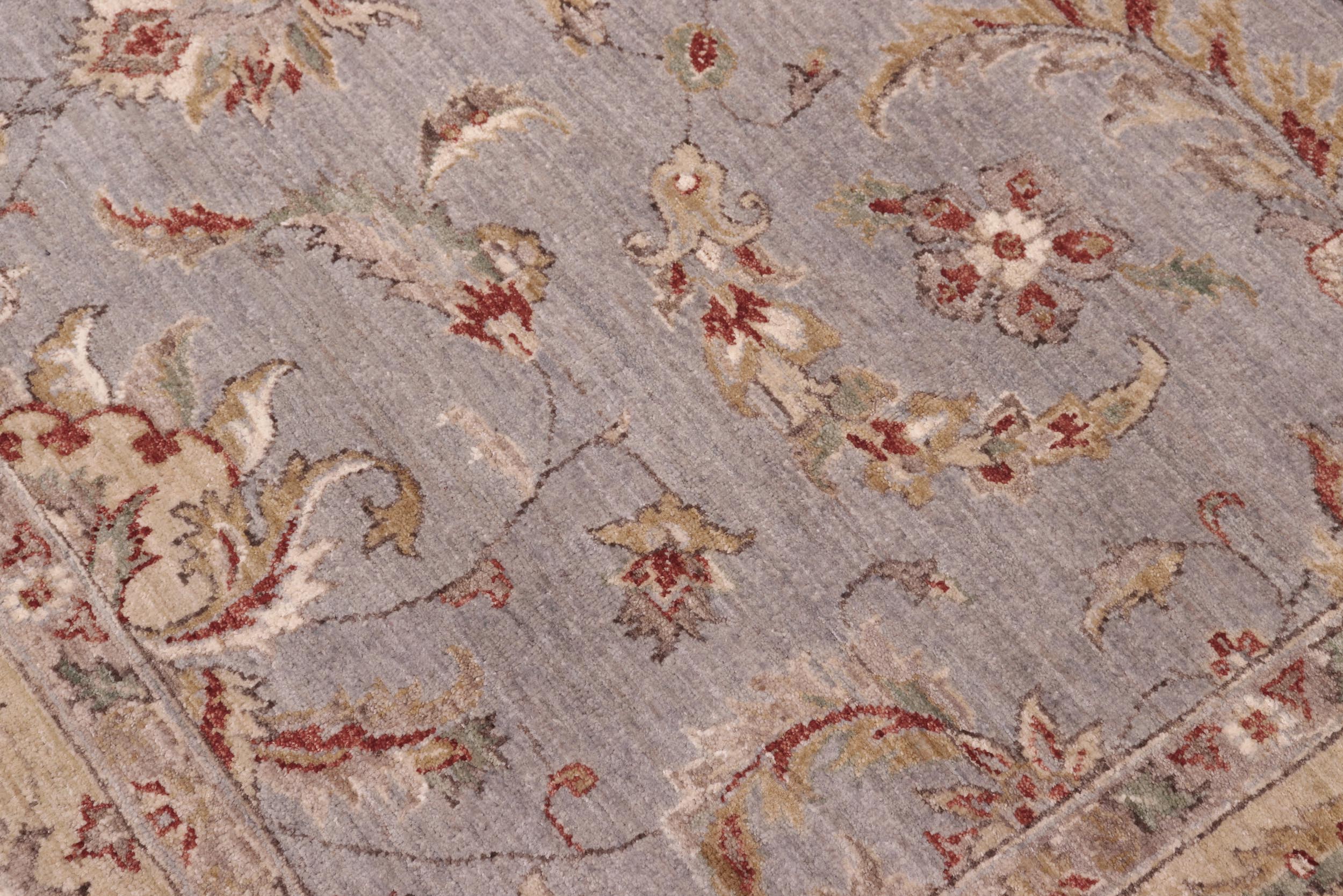 handmade Traditional Kafkaz Lt. Gray Gold Hand Knotted RECTANGLE 100% WOOL area rug 8x10