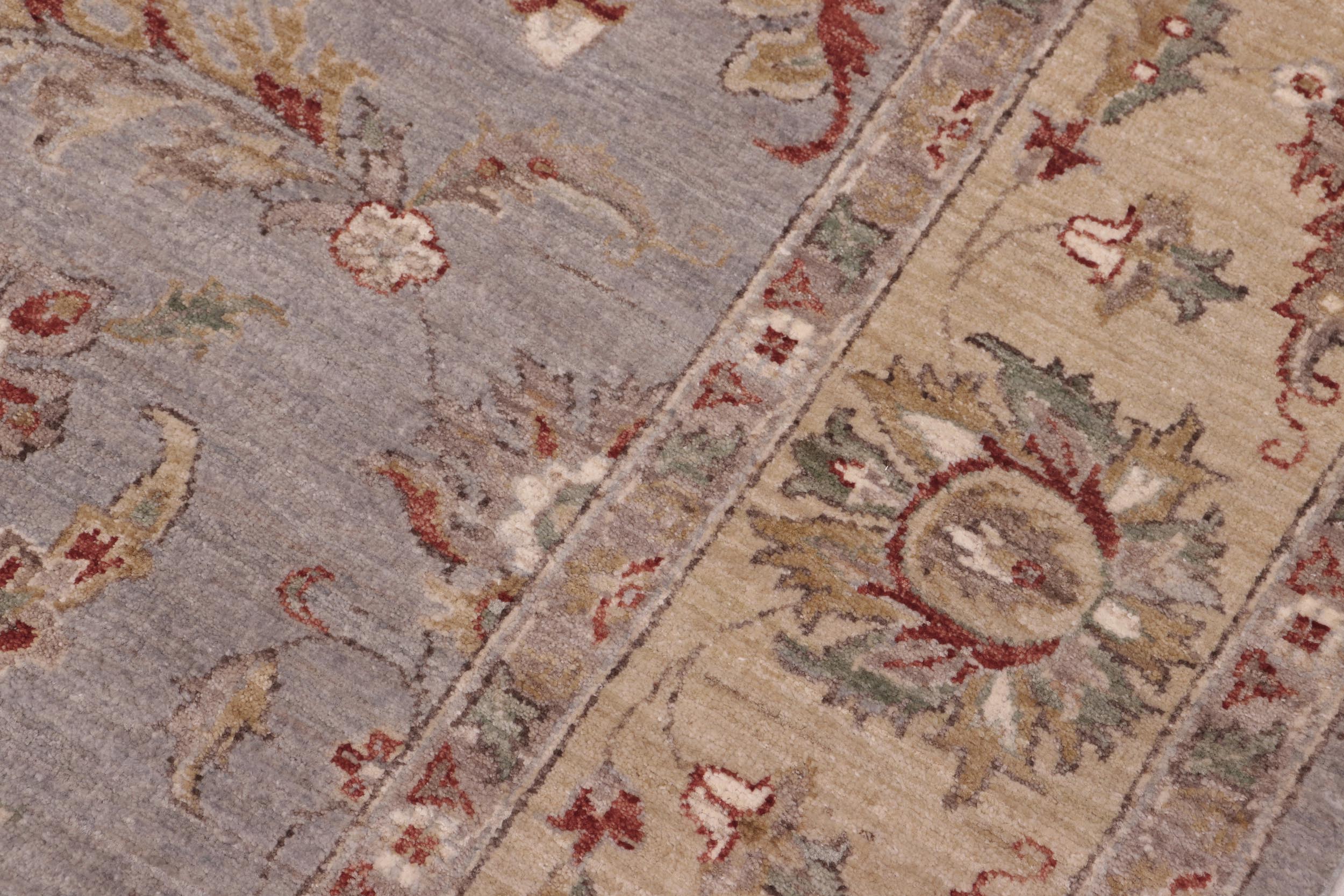 handmade Traditional Kafkaz Lt. Gray Gold Hand Knotted RECTANGLE 100% WOOL area rug 8x10