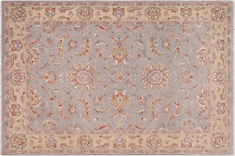 handmade Traditional Kafkaz Lt. Gray Gold Hand Knotted RECTANGLE 100% WOOL area rug 8x10