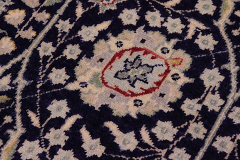 handmade Transitional Design Blue Tan Hand Knotted RECTANGLE 100% WOOL area rug 6' x 9'