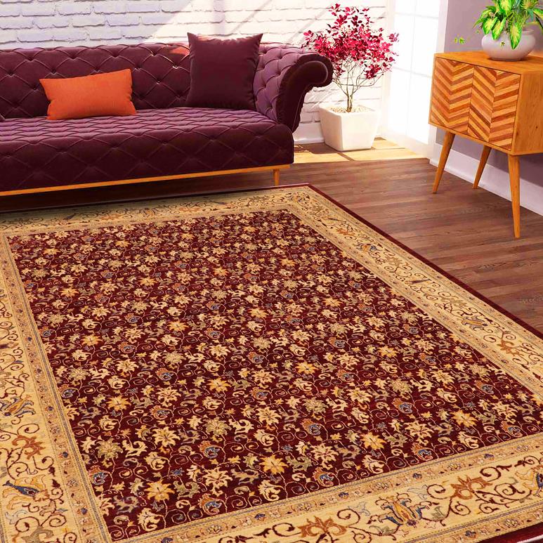 handmade Transitional Kafkaz Red Beige Hand Knotted RECTANGLE 100% WOOL area rug 9 x 12