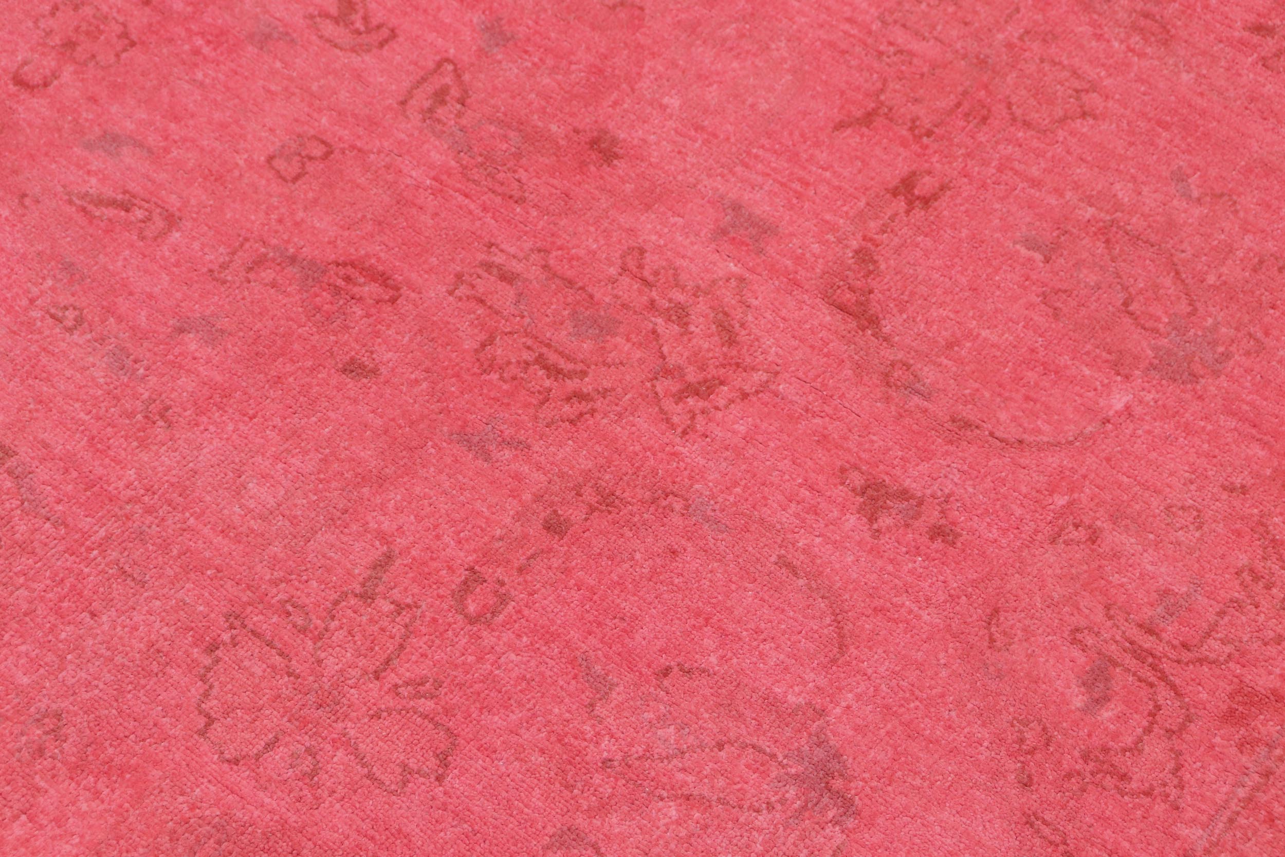 handmade Over Dyed Over Dyed Pink Blue Hand Knotted RECTANGLE 100% WOOL area rug 8' x 10'