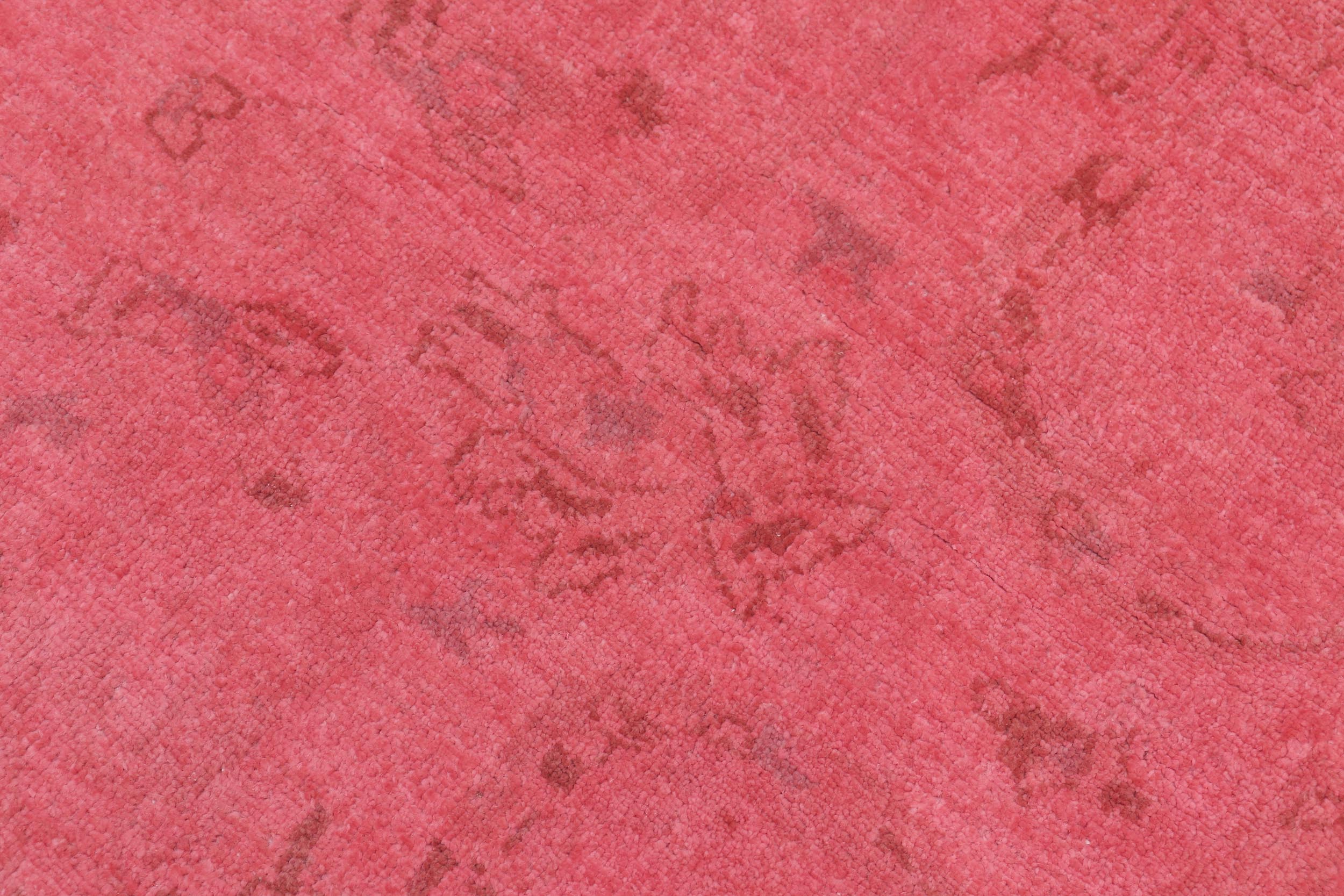 handmade Over Dyed Over Dyed Pink Blue Hand Knotted RECTANGLE 100% WOOL area rug 8' x 10'