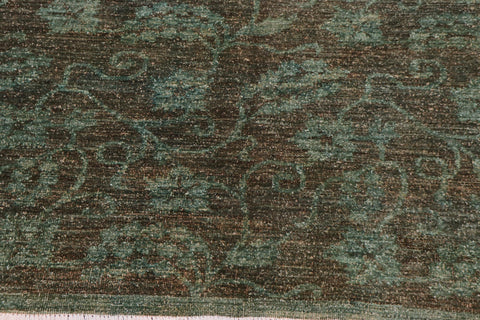 handmade Over Dyed Over Dyed Green Green Hand Knotted RECTANGLE 100% WOOL area rug 6' x 7'