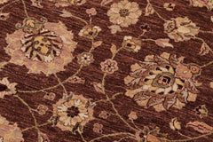 handmade Traditional Kafkaz Brown Beige Hand Knotted RECTANGLE 100% WOOL area rug 9X12