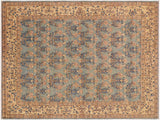 Antique Lavastone Low-Pile Priscila Lt. Blue/Tan Wool Rug - 8'11'' x 11'9''