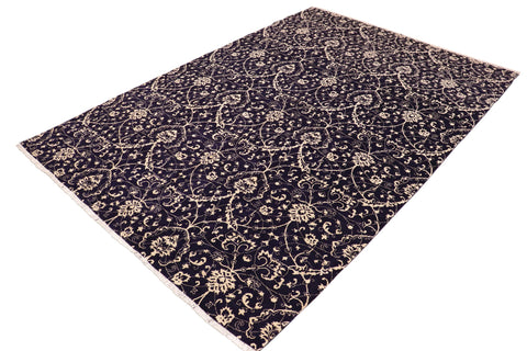 handmade Modern Kafkaz Blue Beige Hand Knotted RECTANGLE 100% WOOL area rug 10' x 15'