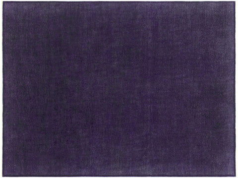 handmade Over Dyed Over Dyed Purple Purple Hand Knotted RECTANGLE 100% WOOL area rug 9' x 12'