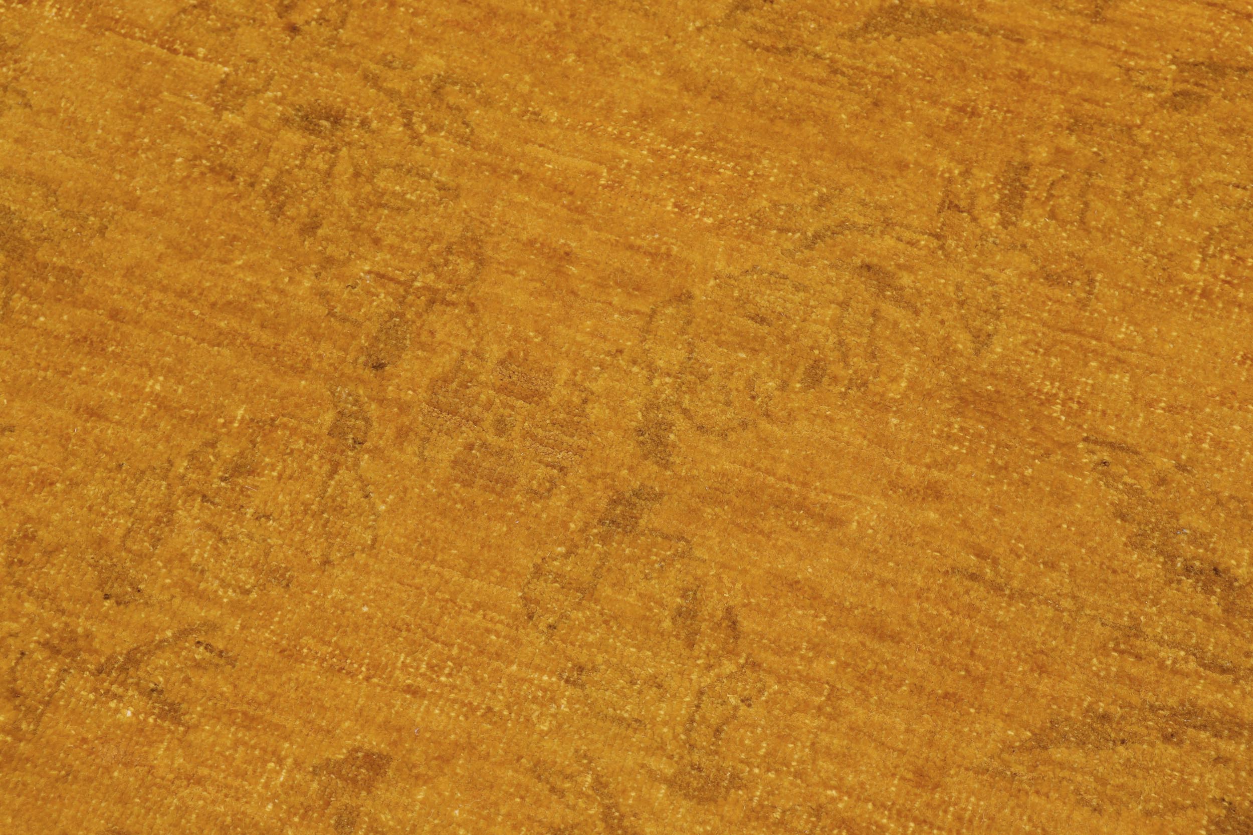 handmade Over Dyed Over Dyed Dark Gold Yellow Hand Knotted RECTANGLE 100% WOOL area rug 8' x 10'