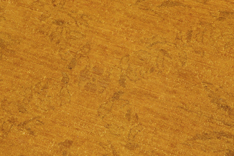 handmade Over Dyed Over Dyed Dark Gold Yellow Hand Knotted RECTANGLE 100% WOOL area rug 8' x 10'