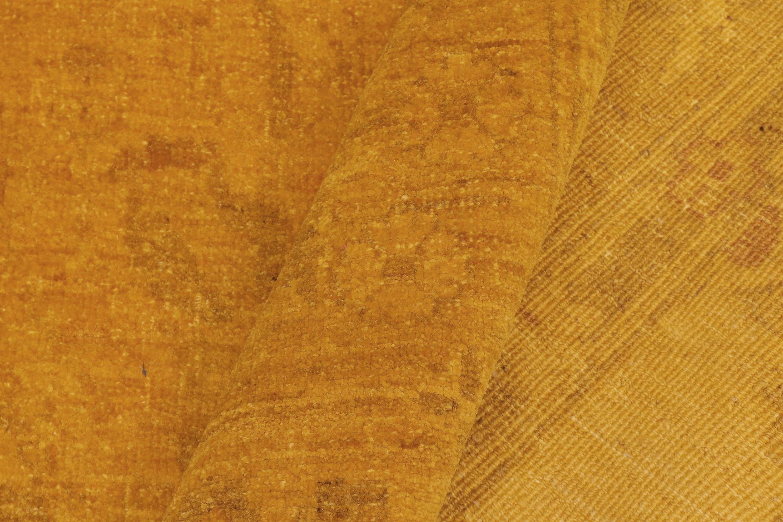 handmade Over Dyed Over Dyed Dark Gold Yellow Hand Knotted RECTANGLE 100% WOOL area rug 8' x 10'