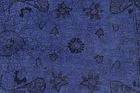 handmade Over Dyed Over Dyed Purple Purple Hand Knotted RECTANGLE 100% WOOL area rug 8' x 10'