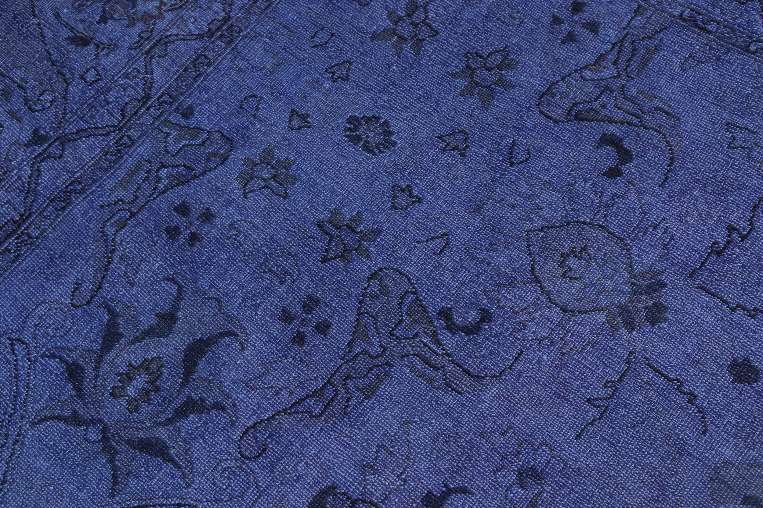 handmade Over Dyed Over Dyed Purple Purple Hand Knotted RECTANGLE 100% WOOL area rug 8' x 10'