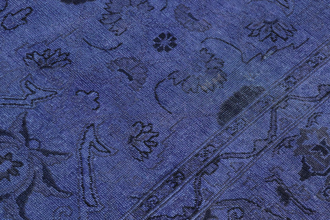 handmade Over Dyed Over Dyed Purple Purple Hand Knotted RECTANGLE 100% WOOL area rug 8' x 10'