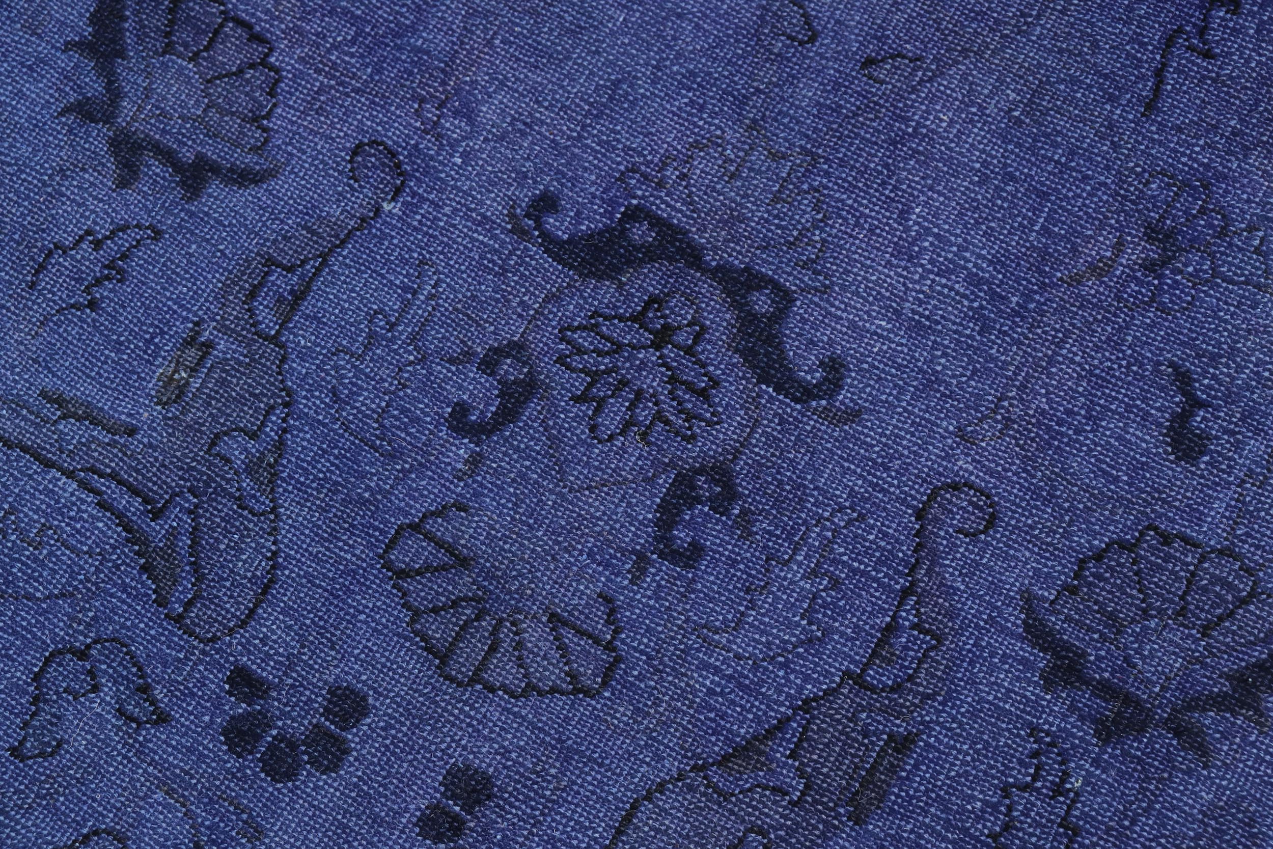 handmade Over Dyed Over Dyed Purple Purple Hand Knotted RECTANGLE 100% WOOL area rug 8' x 10'