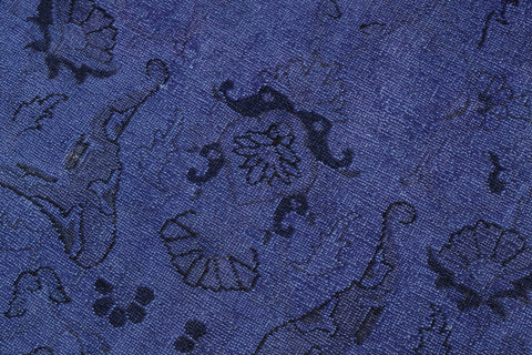 handmade Over Dyed Over Dyed Purple Purple Hand Knotted RECTANGLE 100% WOOL area rug 8' x 10'