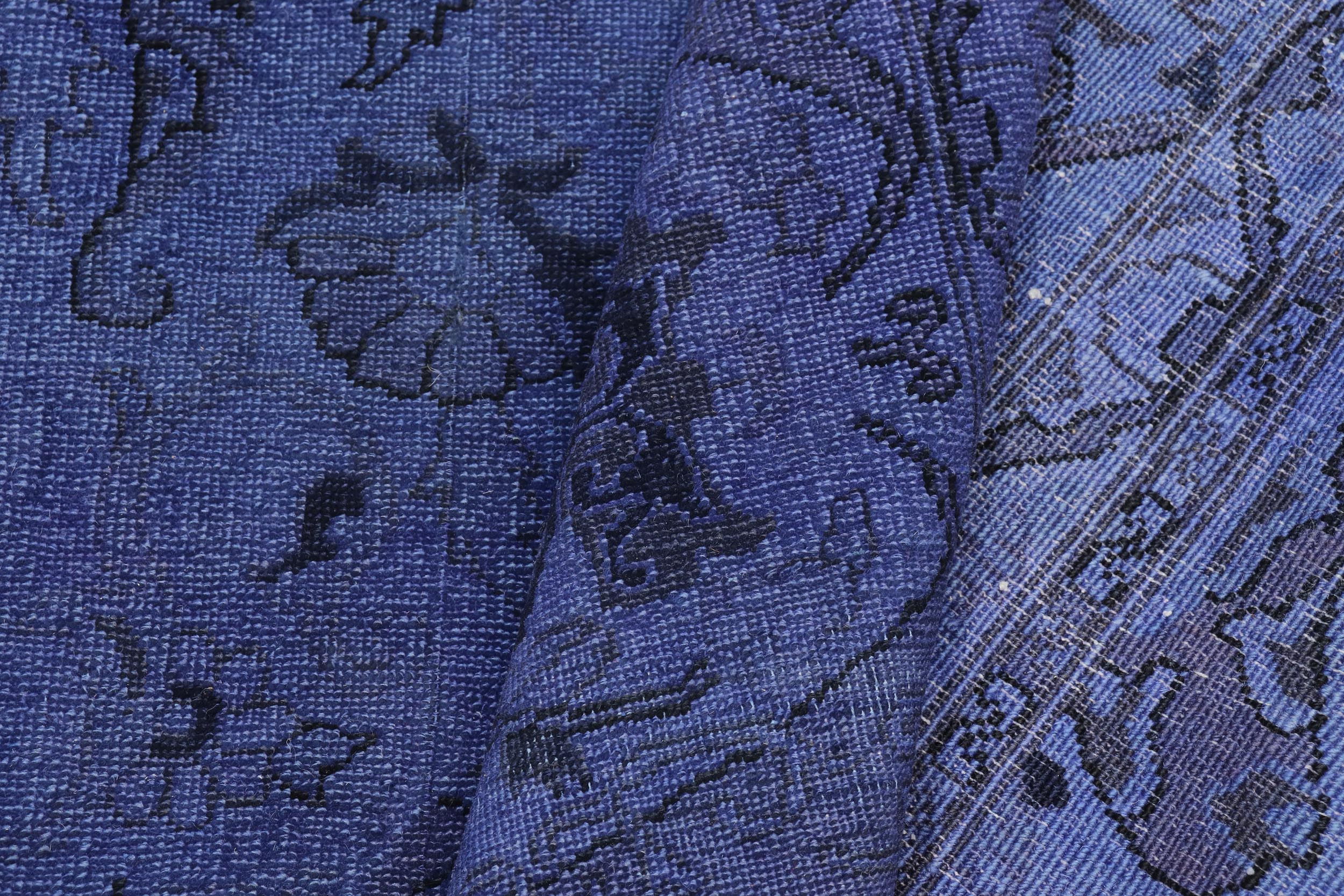 handmade Over Dyed Over Dyed Purple Purple Hand Knotted RECTANGLE 100% WOOL area rug 8' x 10'