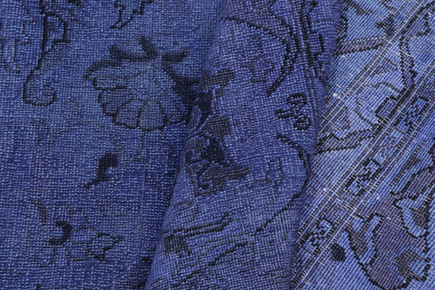 handmade Over Dyed Over Dyed Purple Purple Hand Knotted RECTANGLE 100% WOOL area rug 8' x 10'