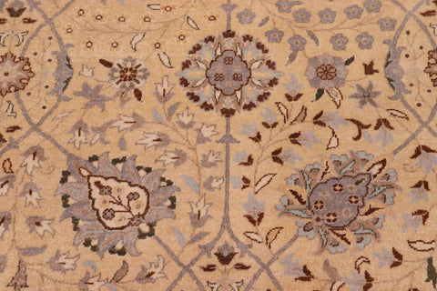 handmade Transitional  Lt. Gold Lt. Gold Hand Knotted RECTANGLE 100% WOOL area rug 10' x 15'